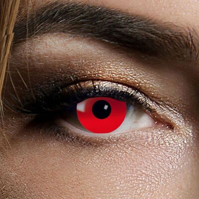 Contact lenses Red Devil 1 week, Halloween Zombie Vampire, red