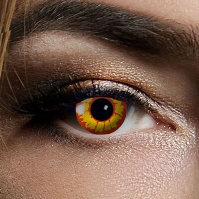 Contact lenses Ork 1 week, Halloween Zombie Vampire, yellow-red