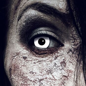 Lentilles de contact White Manson 1 semaine, Vampire zombie Halloween 6