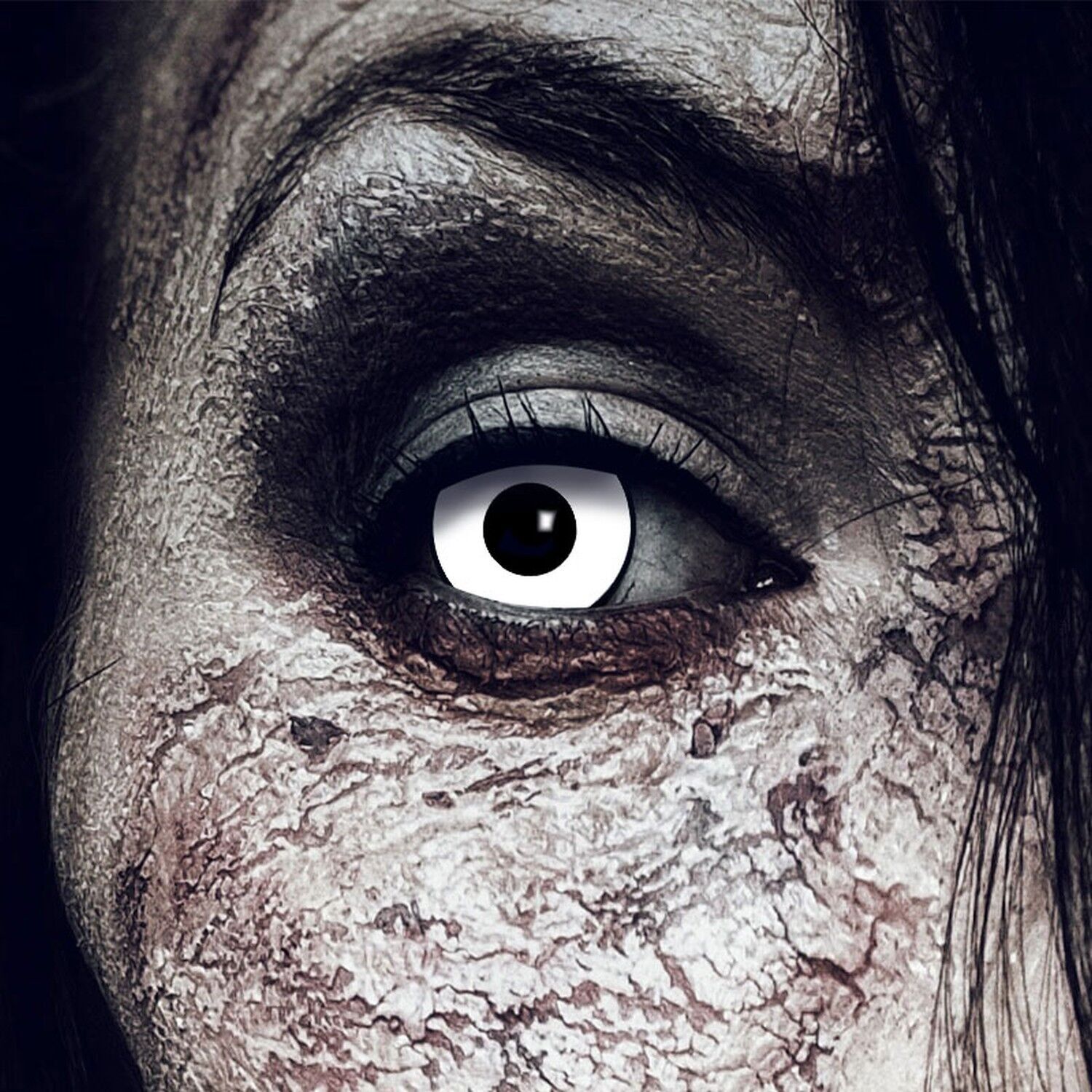 Lentilles de contact White Manson 1 semaine, Vampire zombie Halloween