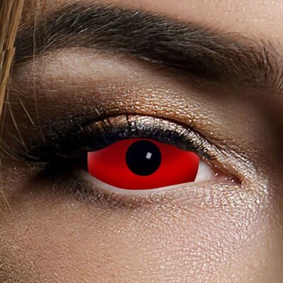 Contact lenses Red Devil Sclera 6 months, 22mm Halloween, vampire, zombie