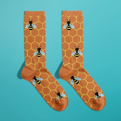 Bee, honey & hive socks