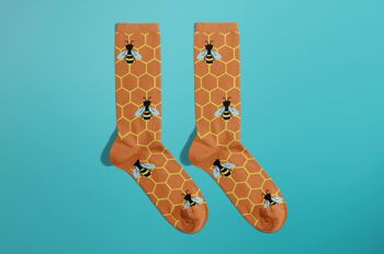 Chaussettes Abeille, miel & ruche