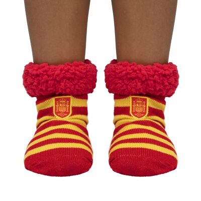 Official RFEF house socks slippers RED and YELLOW shield RFEF