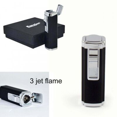 Eurojet Lighter 3xJet/Cigar Punch Black