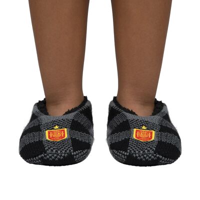 Official RFEF house slippers BLACK AND GRAY RFEF coat of arms