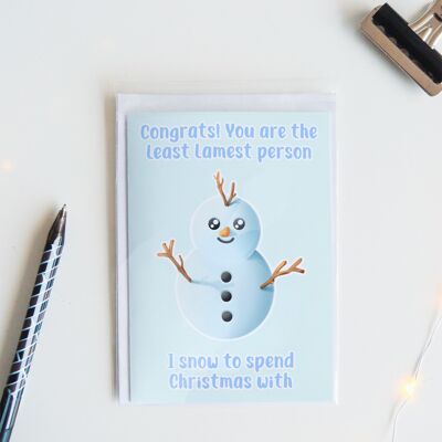 Least Lamest I Snow | Funny Christmas Card | Holiday Card