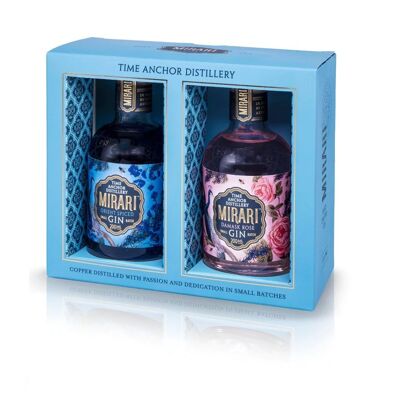 Confezione regalo Mirari Pink & Blue Gin 43% 2 x 200 ml.
