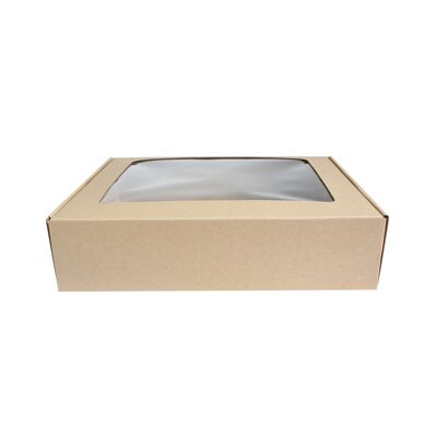 Brown Kraft Box with Clear Lid