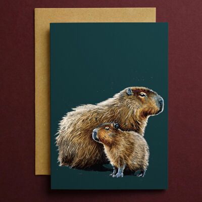 Cartes d'art des Capybaras