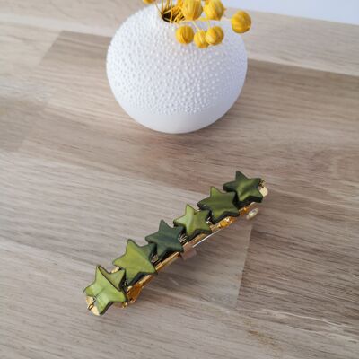 Star hair clip, in mother-of-pearl, a hair jewel, in mother-of-pearl.