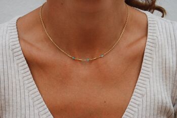 Collier Amazonite, collier en argent sterling. 1