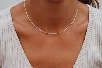 Collier Amazonite, collier en argent sterling. 5