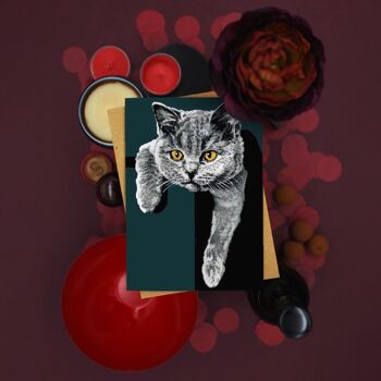 Cartes d'art Flora le chaton 3