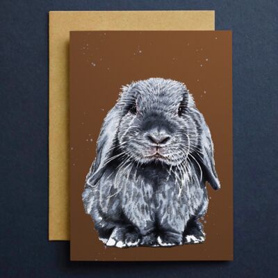 Cartes d'art du lapin gris