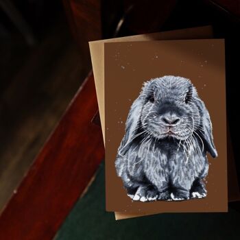 Cartes d'art du lapin gris 2
