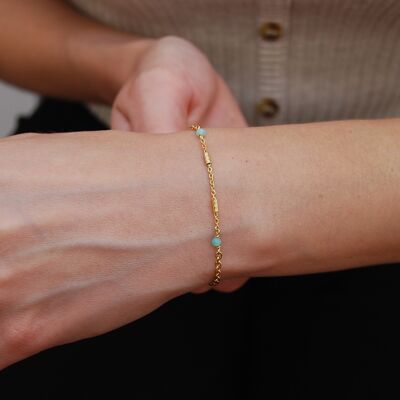 Bracciale in argento 925 con amazzonite.