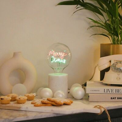 LED Christmas  Text Light Bulbs - Screw Down