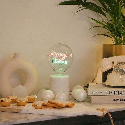 Lampadine a LED con testo natalizio - a vite