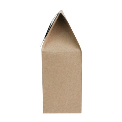 Gift Bag, Brown Kraft Bag Box with Clear Window Pack of 12