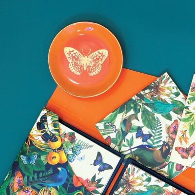 Archive Butterfly Trinket Tray - Orange