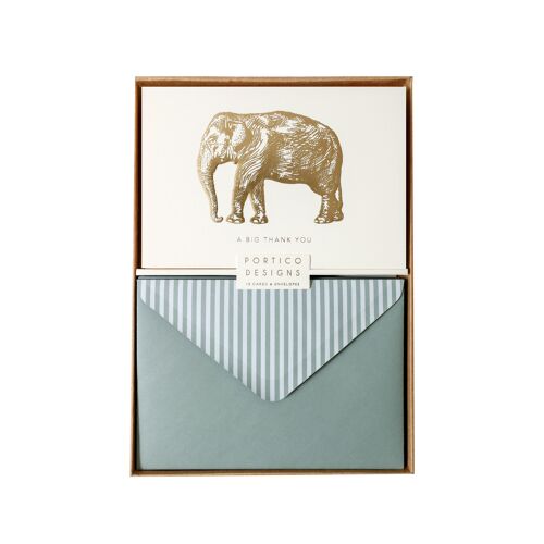 Boxed Notecards with  Elephant Design