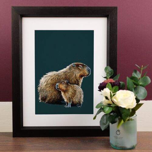 The Capybaras A4 Art Prints