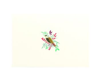 Cartes de notes en boîte avec motif d'oiseaux tropicaux 2