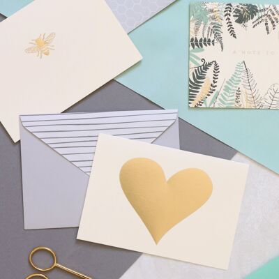 Boxed Notecards with Heart Design