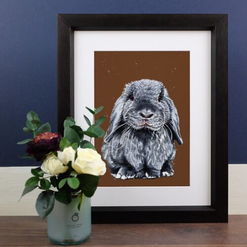 The Grey Bunny A4 Art Prints