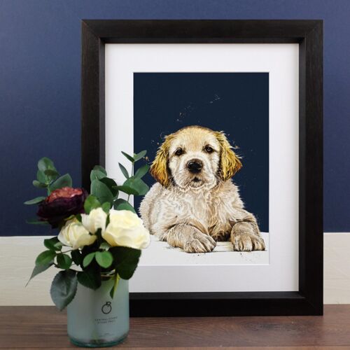 The Golden Retriever Puppy A4 Art Prints