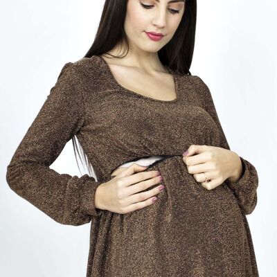 Vestido premamá y volantes de lactancia
