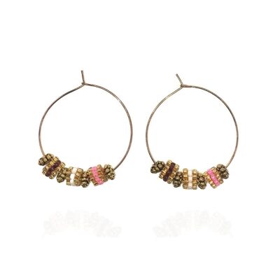 Pendientes Aro Rosa Maya