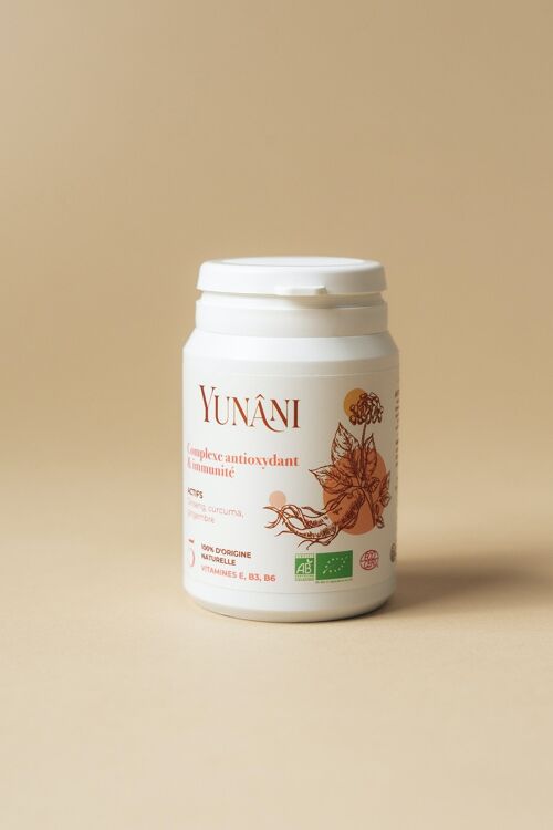 Yunâni- complexe anti-âge & immunité - lutte contre les signes du vieillissement- soutient la santé globale - ECOCERT- MADE IN FRANCE -100% naturel