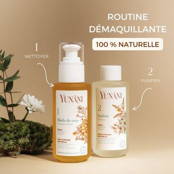 Yunâni- PACK DUO- DEMAQUILLANT 2en1- ROUTINE VISAGE - Lotion tonique et huile de soin démaquillante- BIO- MADE IN FRANCE -100% d'origine naturelle 6