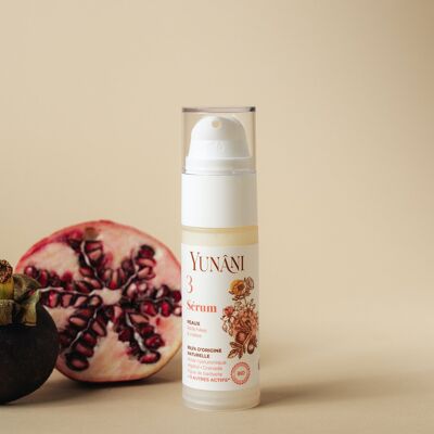 Yunâni- Anti-aging serum with vegetable huyaluronic acid- Immediate tensor effect-Lifting - moisturizing - helps reduce dark spots- ORGANIC- 99.5% natural