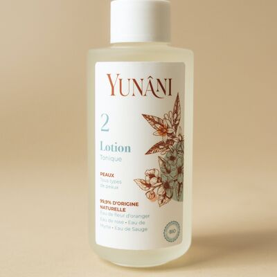 Yunâni- lozione tonica ai 5 idrolati - Astringente e purificante - restringe i pori - riequilibra il ph della pelle - 99,97% naturale