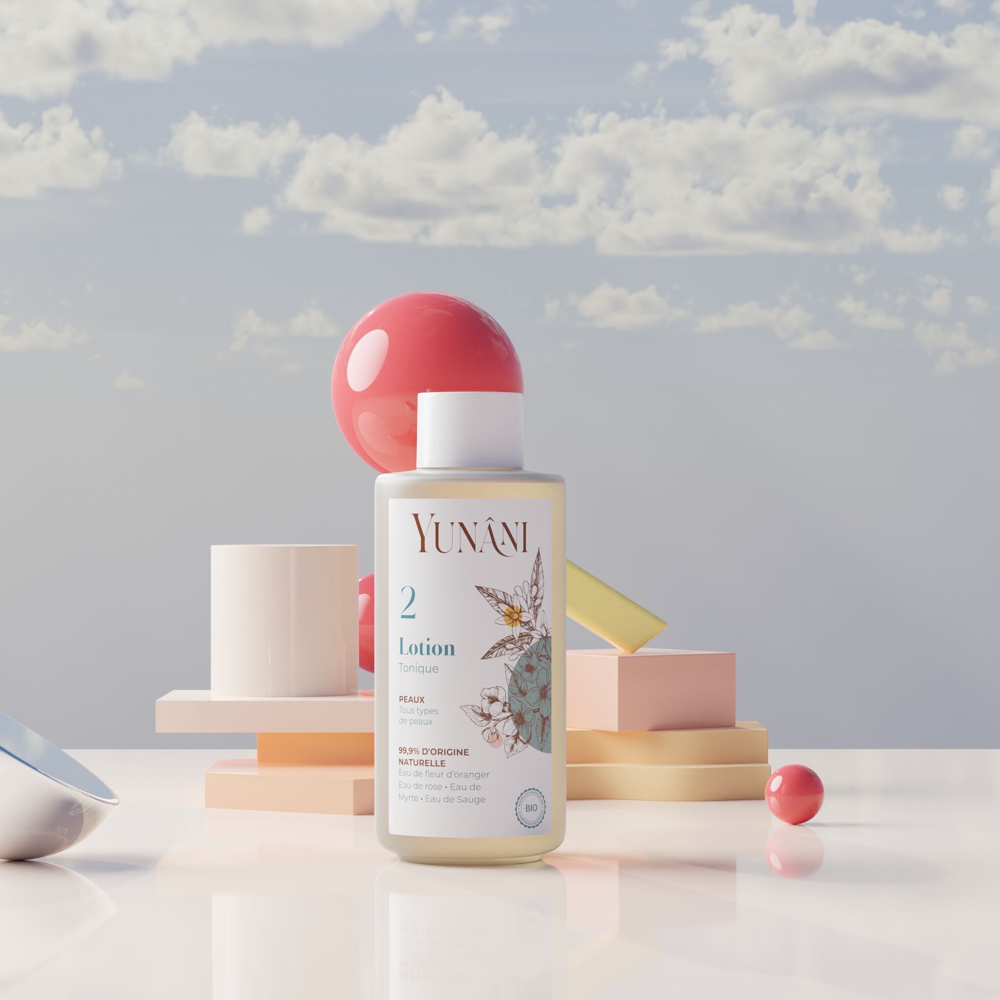 Tonische Lotion mit 5 Blütenwässern – 99,97 % natürlich