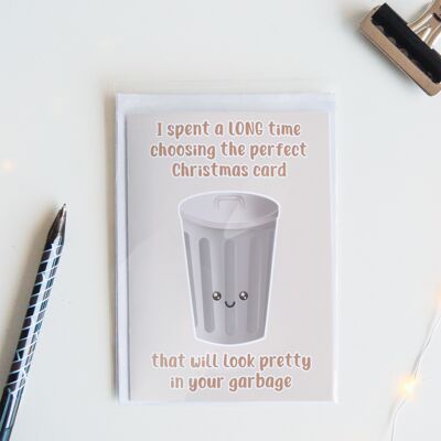 Garbage Card, Sarcastic Christmas Card, Funny Holiday Card,