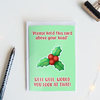 Mistletoe Kiss | Funny Christmas Card | Holiday Card