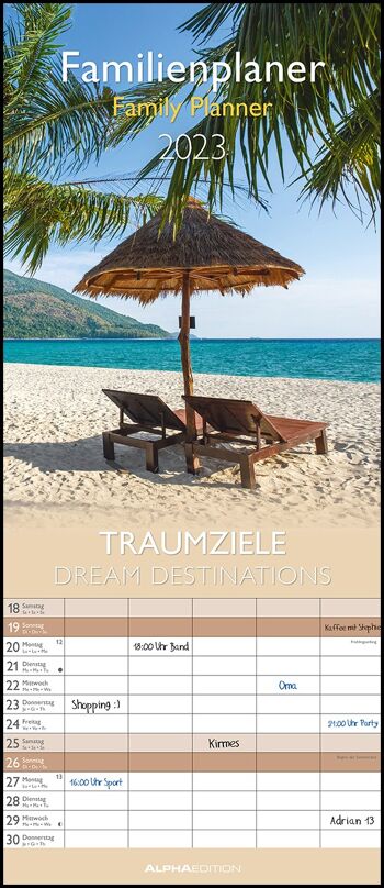 Calendrier familial 2023 Ile tropicale 1