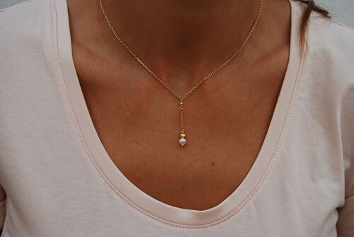 Long layered necklace, silver 925 necklace.
