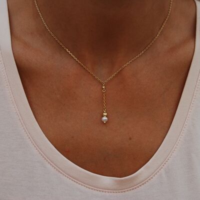 Long layered necklace, silver 925 necklace.