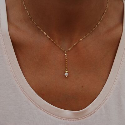 Long layered necklace, silver 925 necklace.