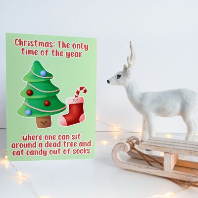 Sarcastic Christmas Card, Funny Holiday Card, Greeting Card,