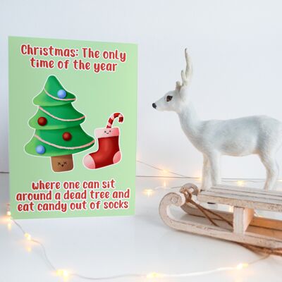 Sarcastic Christmas Card, Funny Holiday Card, Greeting Card,
