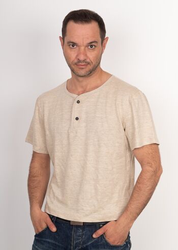 T-shirt homme avec boutons