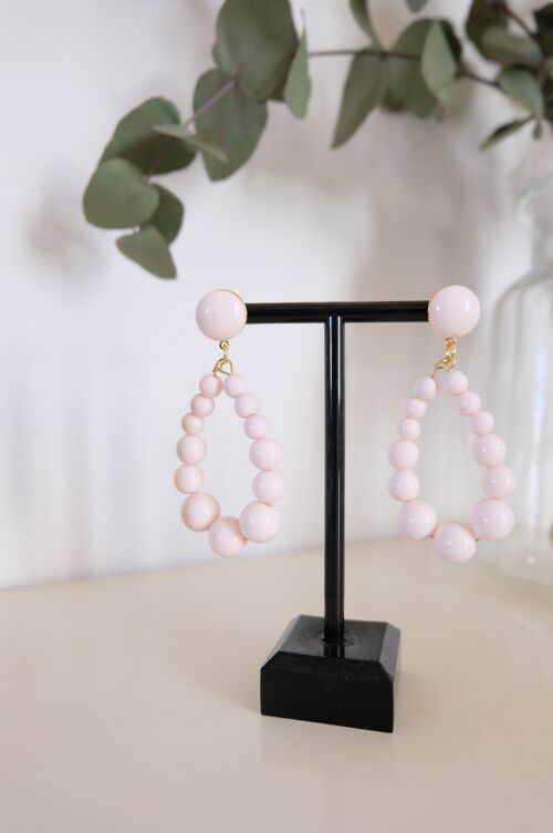 Boucles d'oreilles ODETTE rose pastel