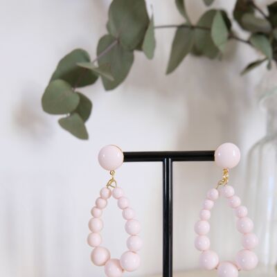 Pastel pink ODETTE earrings