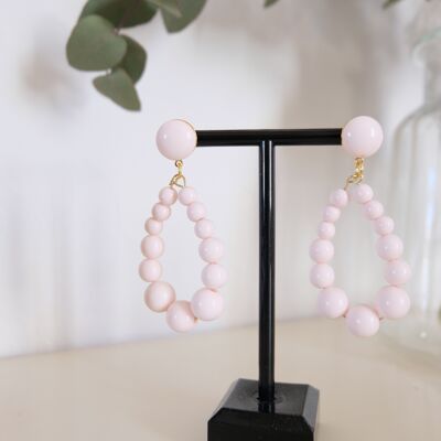 Pastel pink ODETTE earrings